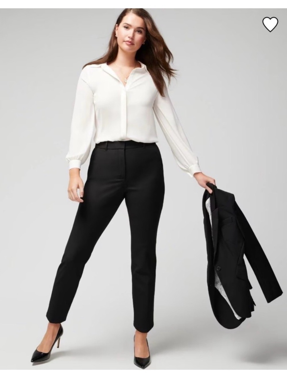 White House Black Market Black Straight-Leg Dress Pants
